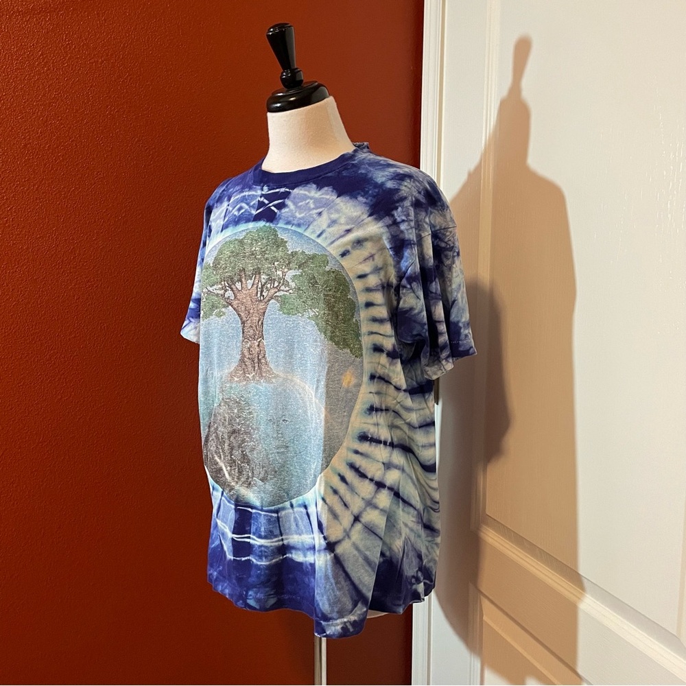 Vintage Mother Earth Tree of Life Men’s Tie Dye Single Stitch AOP Tee Shirt